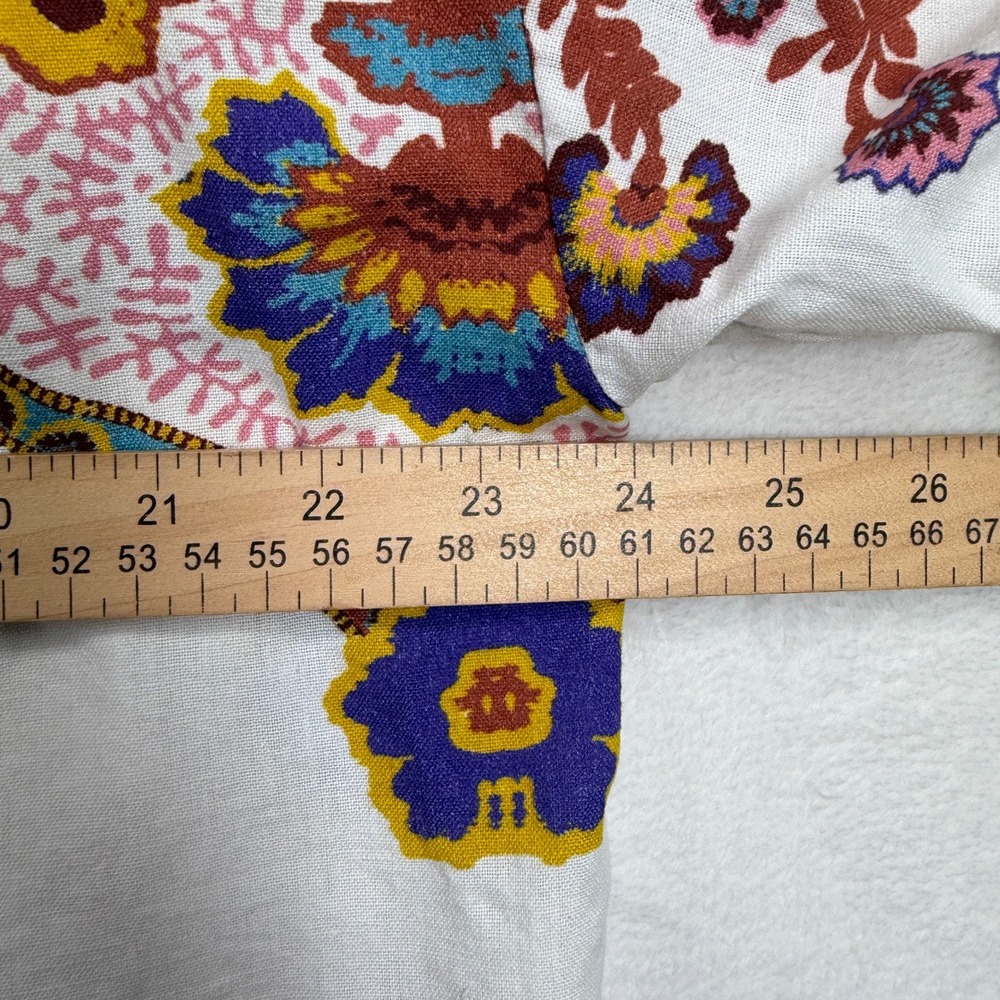 Cleobella Size M Jeni Blouse Top Lagos Print Button Down Cropped Boho Paisley - Picture 10 of 15